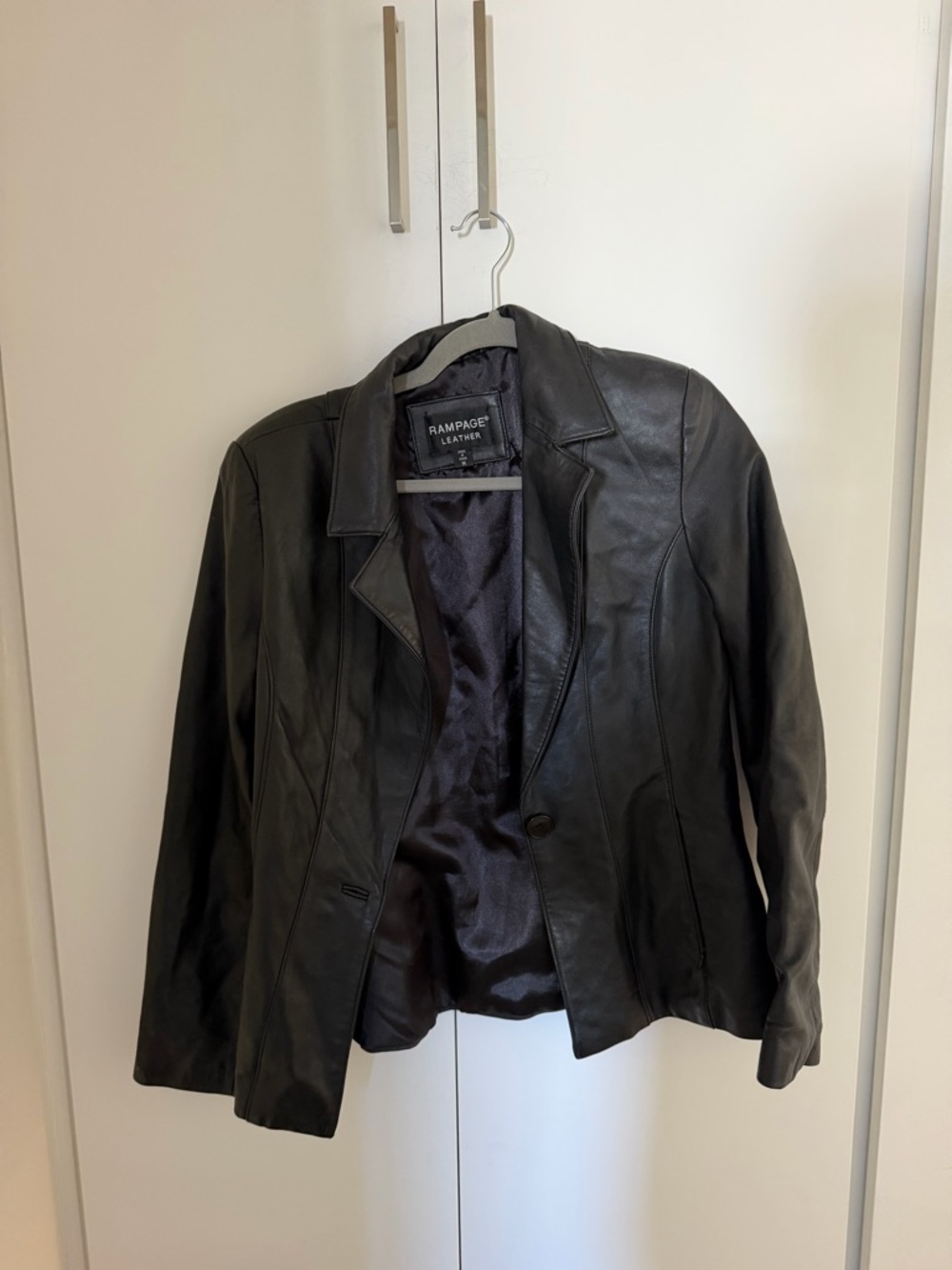 Rampage Black Faux Leather Blazer